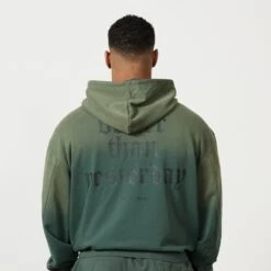Vanquish Sun-faded Green Oversized Pullover Hoodie -Vanquish Fitness MensSunBleached 565