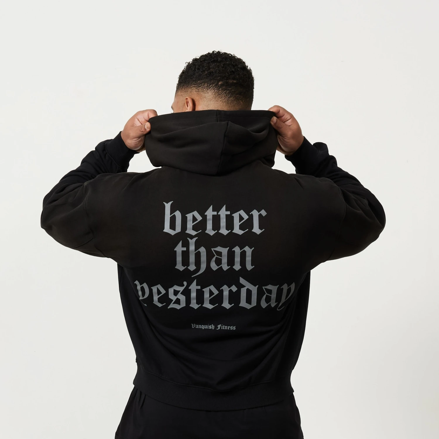 Vanquish Sun-faded Black Oversized Pullover Hoodie 4 Vanquish Sun-faded Black Oversized Pullover Hoodie - Image 2