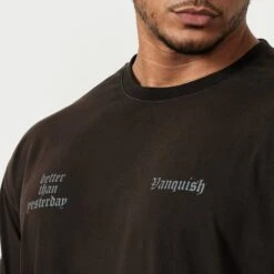 Vanquish Sun-faded Black Oversized T Shirt -Vanquish Fitness MensSunBleached 766