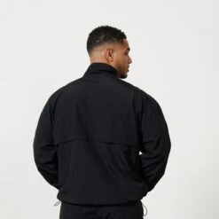 Vanquish Black Oversized Track Jacket -Vanquish Fitness MensWoven 261