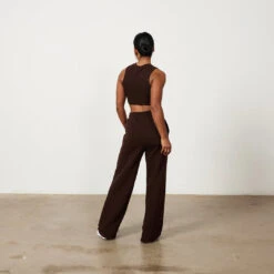 Vanquish Chestnut Brown Rejuvenate Wide Leg Oversized Sweatpants -Vanquish Fitness Rejuvenate 0002 Rejuvenate 1714