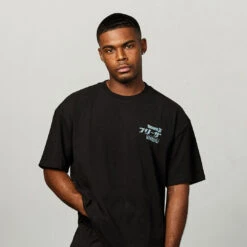 Vanquish DBZ Frieza Black Distressed Print Oversized T Shirt -Vanquish Fitness Short 10