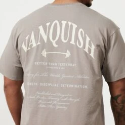 Vanquish TSP Zinc Grey Barbell Oversized T Shirt -Vanquish Fitness TSP 39