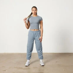 Vanquish Restore Slate Grey Ribbed Cap Sleeve T Shirt 11 Vanquish Restore Slate Grey Ribbed Cap Sleeve T Shirt -Vanquish Fitness Untitled 1 0001 LadiesSweats 368