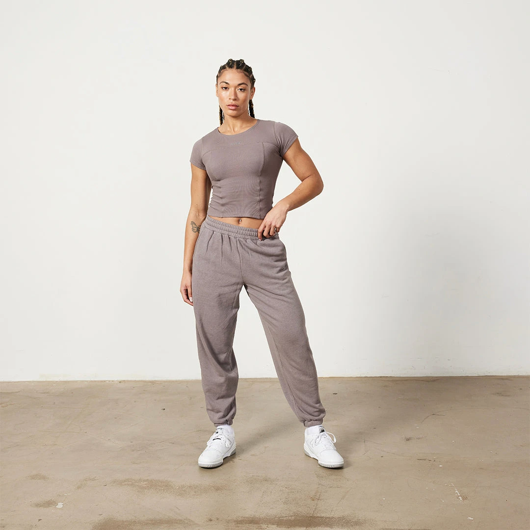 Vanquish Restore Cinder Brown Ribbed Cap Sleeve T Shirt 7 Vanquish Restore Cinder Brown Ribbed Cap Sleeve T Shirt - Image 5