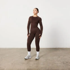 Vanquish Elevate Seamless Petite Coffee Brown Leggings -Vanquish Fitness Untitled 1 0003 ElevatePetite 38