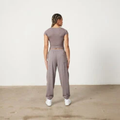 Vanquish Restore Cinder Brown Ribbed Cap Sleeve T Shirt 9 Vanquish Restore Cinder Brown Ribbed Cap Sleeve T Shirt -Vanquish Fitness Untitled 1 0003 LadiesSweats 117