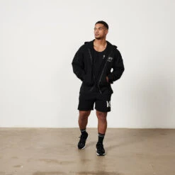 Vanquish VQFIT Distressed Print Black Full Zip Oversized Hoodie -Vanquish Fitness Untitled 1 0004 MensCrackedPrint 1686