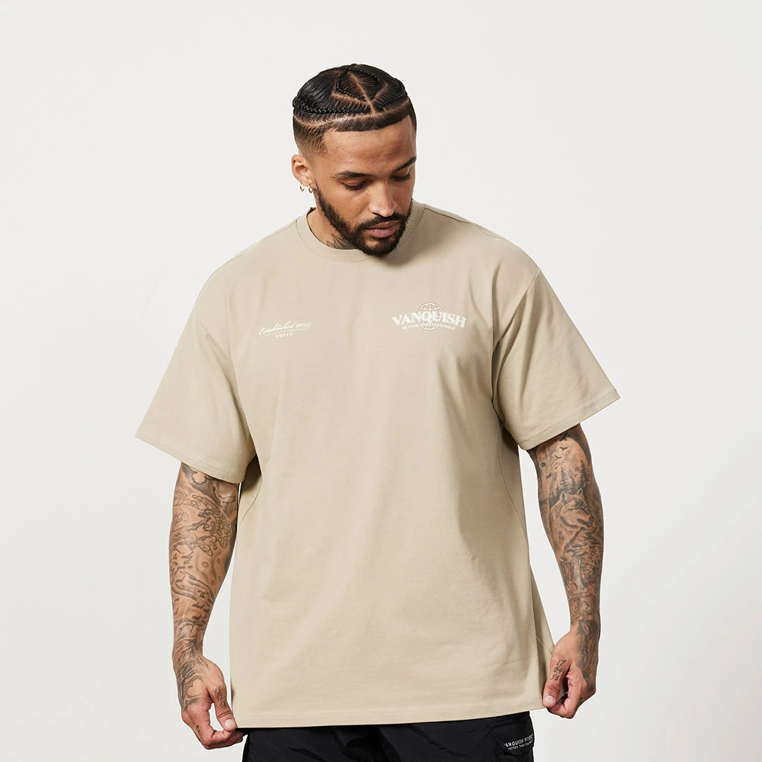 Vanquish TSP Taupe Global Oversized T Shirt 9 Vanquish TSP Taupe Global Oversized T Shirt - Image 7