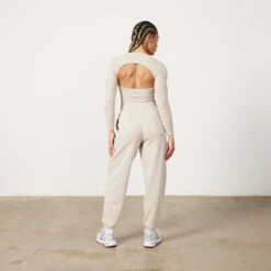 Vanquish Restore Sand Long Sleeve Ribbed Bodysuit -Vanquish Fitness Untitled 1 0007 LadiesSweats 711