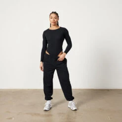 Vanquish Restore Black Long Sleeve Ribbed Bodysuit 9 Vanquish Restore Black Long Sleeve Ribbed Bodysuit -Vanquish Fitness Untitled 1 0008 LadiesSweats 1001