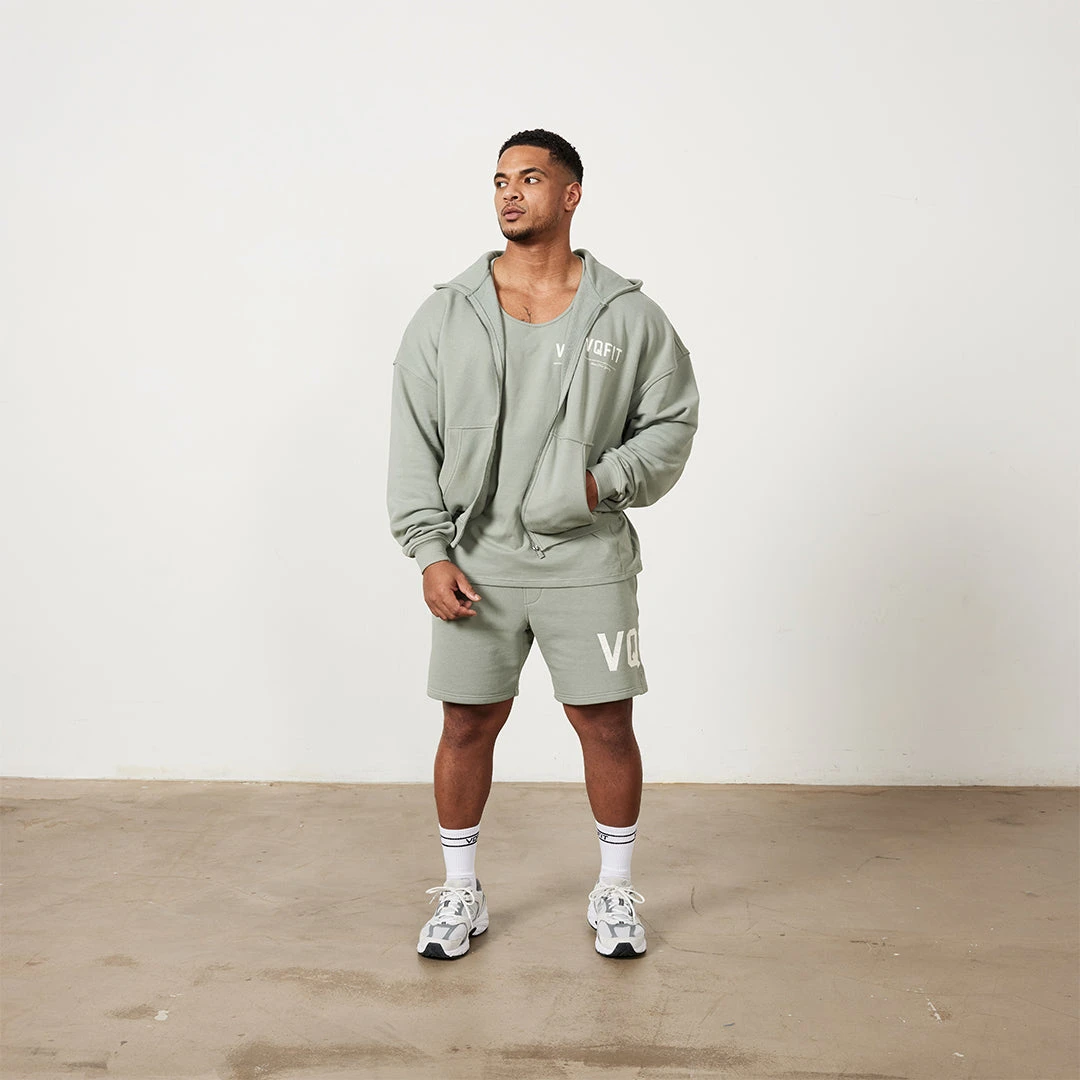 Vanquish VQFIT Distressed Print Desert Sage Full Zip Oversized Hoodie 7 Vanquish VQFIT Distressed Print Desert Sage Full Zip Oversized Hoodie - Image 5