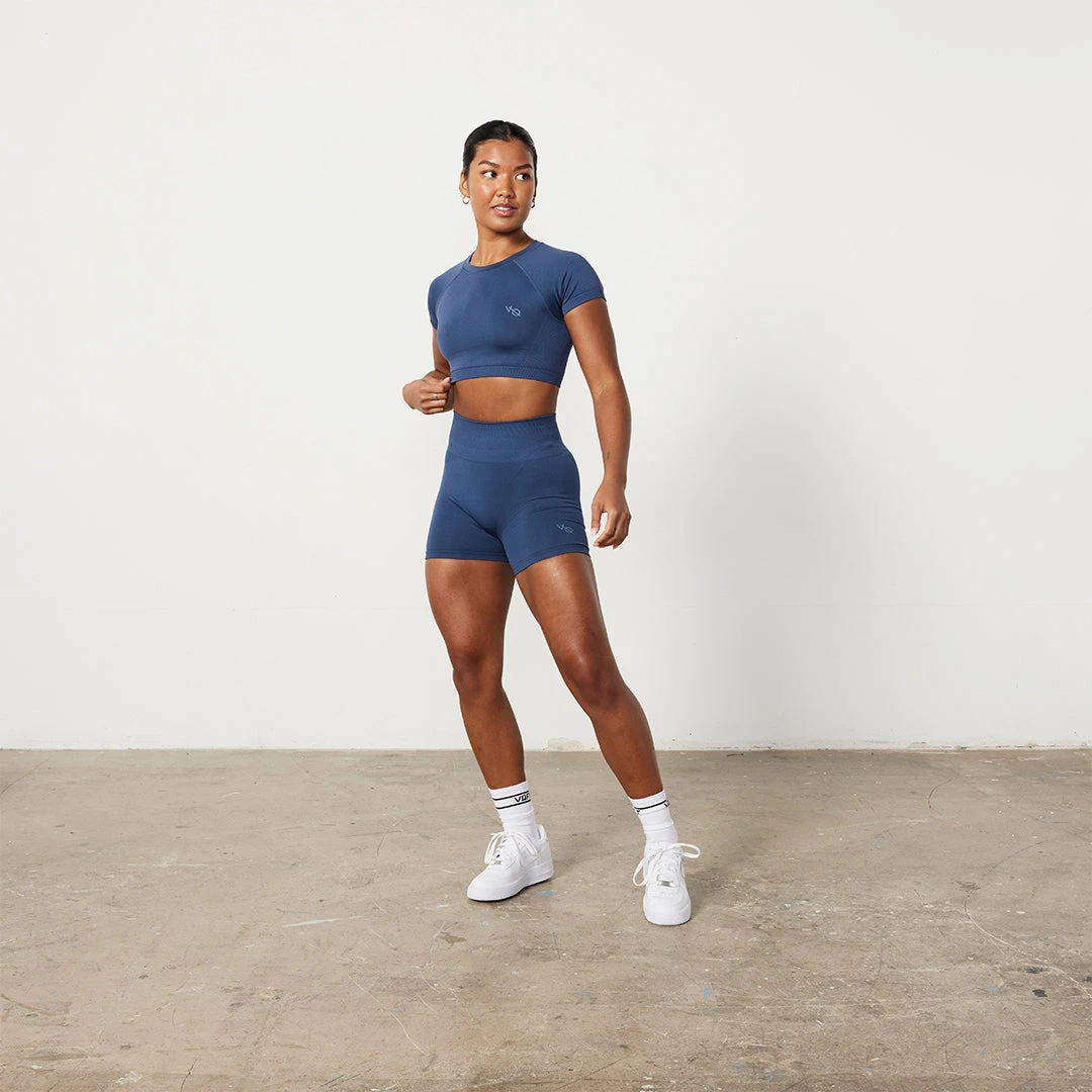 Vanquish Elevate Seamless Denim Blue Shorts 6 Vanquish Elevate Seamless Denim Blue Shorts - Image 4