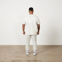 Vanquish VQFIT Distressed Print Oat Marl Tapered Sweatpants -Vanquish Fitness Untitled 1 0017 MensCrackedPrint 1296 1