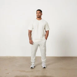 Vanquish VQFIT Distressed Print Oat Marl Tapered Sweatpants -Vanquish Fitness Untitled 1 0018 MensCrackedPrint 1284