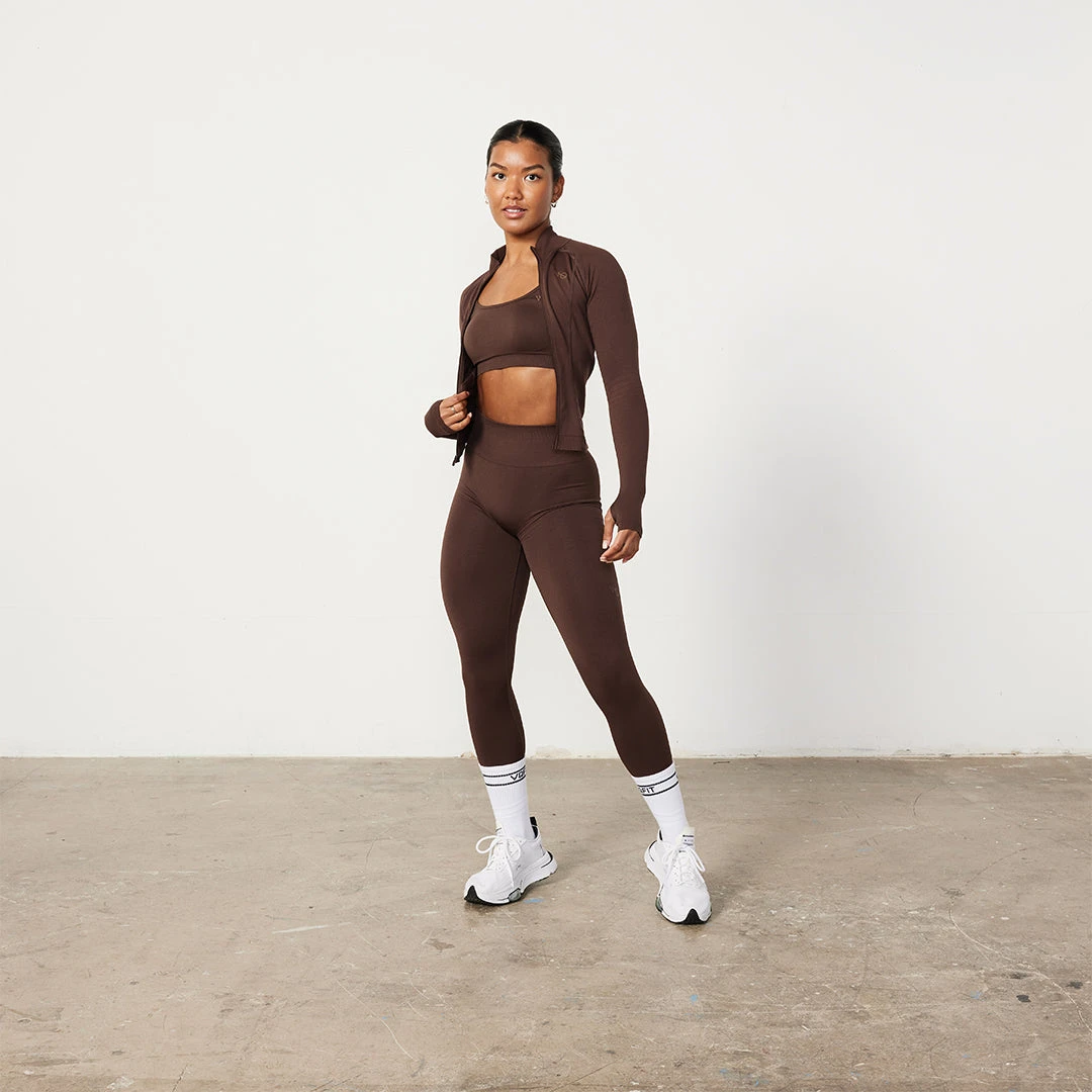 Vanquish Elevate Seamless Coffee Brown Zip Front Jacket 7 Vanquish Elevate Seamless Coffee Brown Zip Front Jacket - Image 5