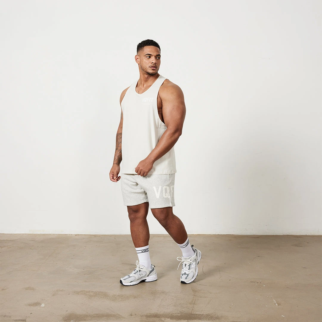 Vanquish VQFIT Distressed Print Oat Marl Shorts 7 Vanquish VQFIT Distressed Print Oat Marl Shorts - Image 5