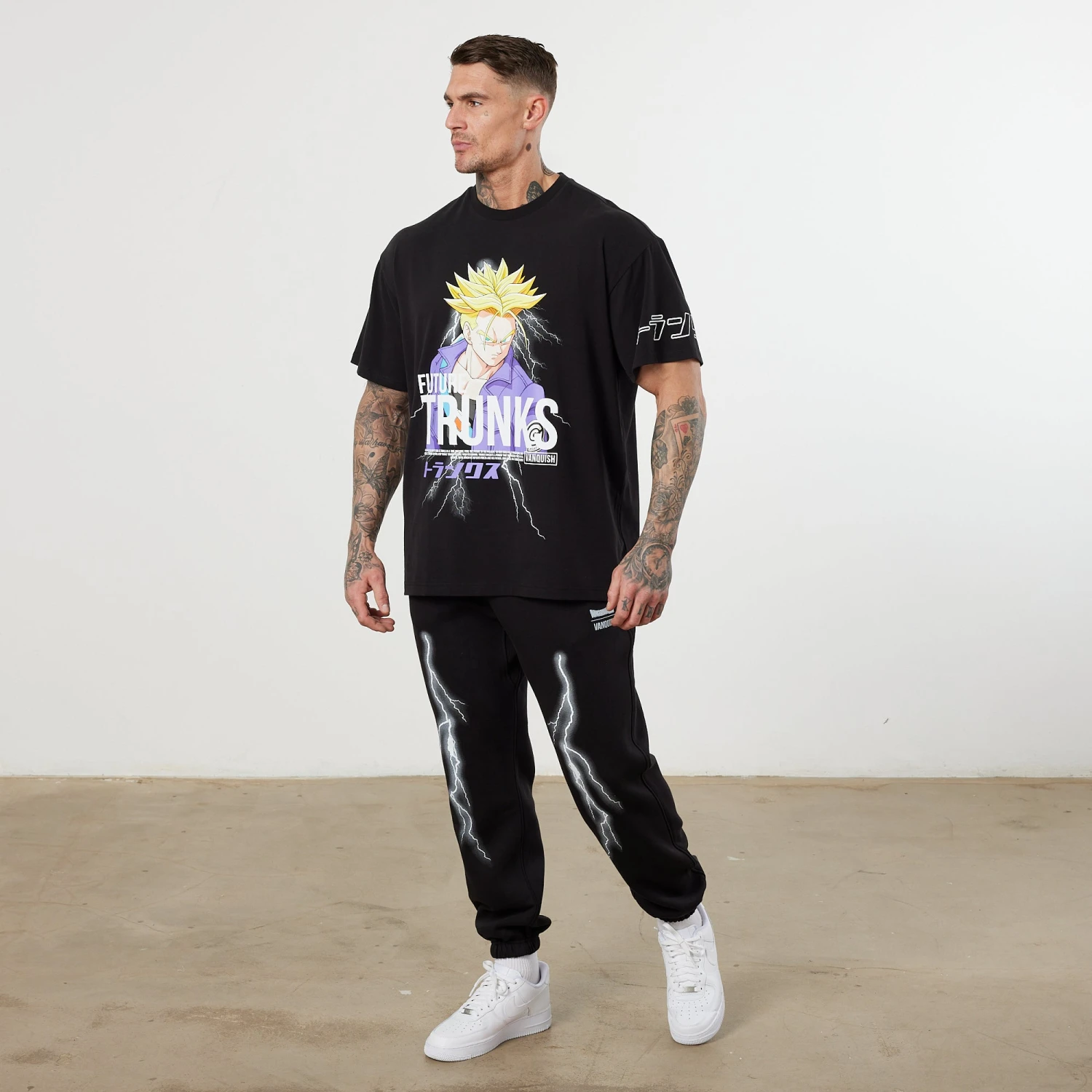 Vanquish DBZ CS Lightning Bolt Black Oversized Sweatpants 5 Vanquish DBZ CS Lightning Bolt Black Oversized Sweatpants - Image 3