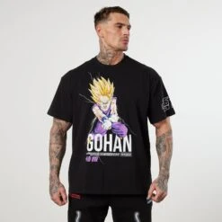 Vanquish DBZ CS Gohan Black Oversized T Shirt 11 Vanquish DBZ CS Gohan Black Oversized T Shirt -Vanquish Fitness VQ TSP16andDBZ105335