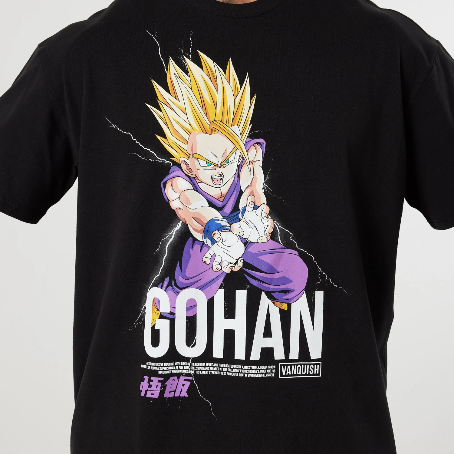 Vanquish DBZ CS Gohan Black Oversized T Shirt 6 Vanquish DBZ CS Gohan Black Oversized T Shirt - Image 4