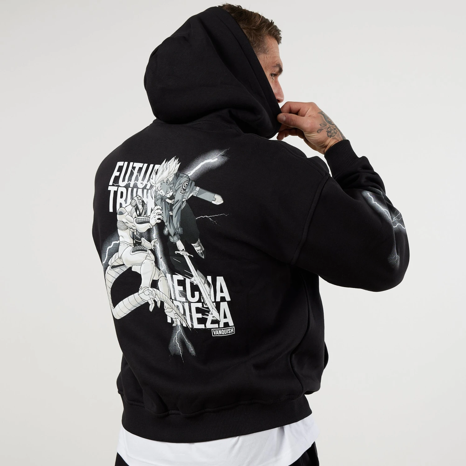Vanquish DBZ CS Trunks Vs Freiza Black Oversized Pullover Hoodie 8 Vanquish DBZ CS Trunks Vs Freiza Black Oversized Pullover Hoodie - Image 6
