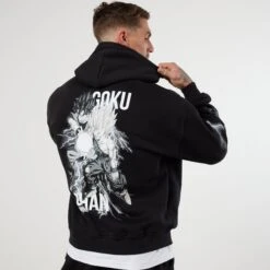 Vanquish DBZ CS Cell Gohan + Goku Black Oversized Pullover Hoodie 11 Vanquish DBZ CS Cell Gohan + Goku Black Oversized Pullover Hoodie -Vanquish Fitness VQ TSP16andDBZ105611