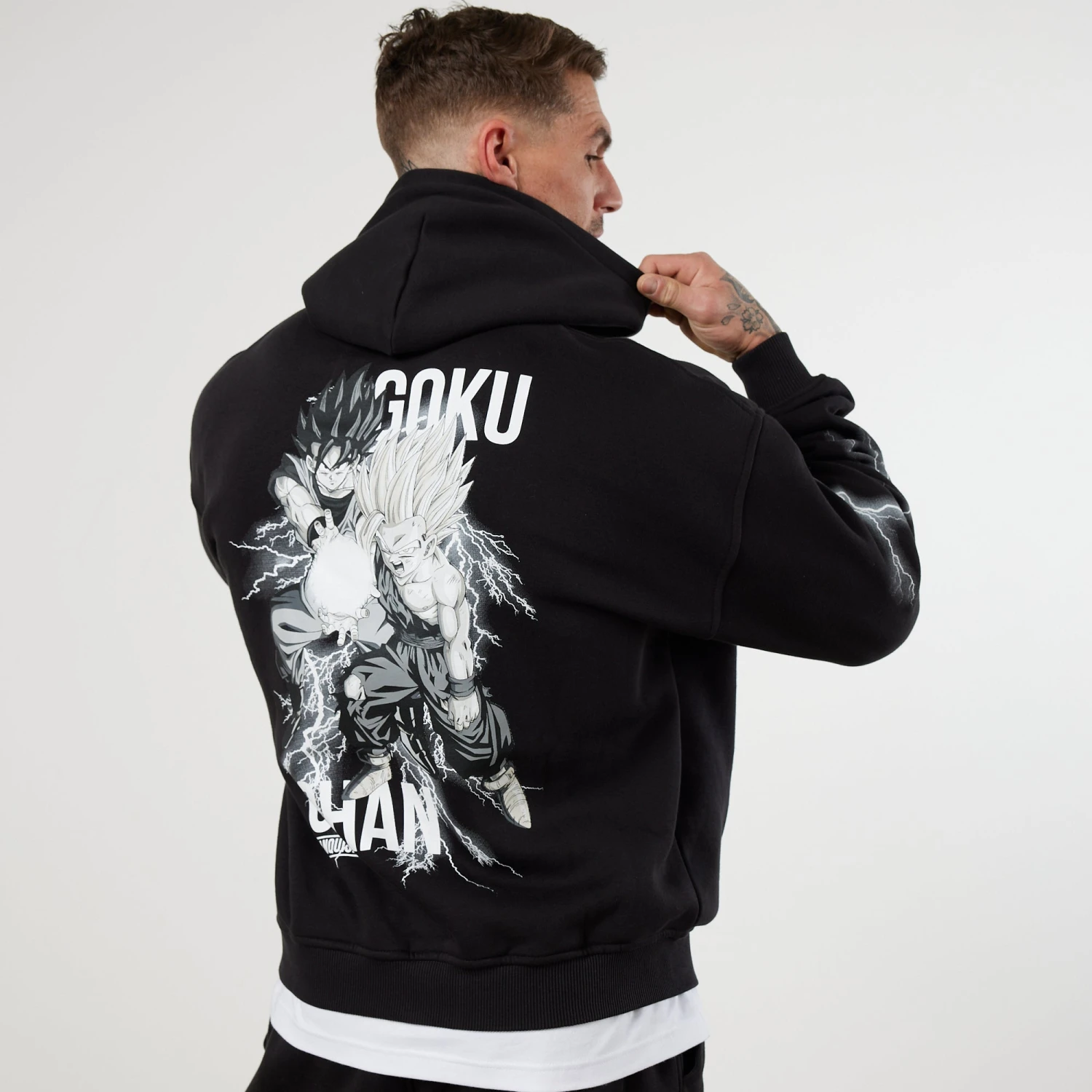 Vanquish DBZ CS Cell Gohan + Goku Black Oversized Pullover Hoodie 6 Vanquish DBZ CS Cell Gohan + Goku Black Oversized Pullover Hoodie - Image 4
