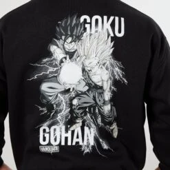 Vanquish DBZ CS Cell Gohan + Goku Black Oversized Pullover Hoodie 12 Vanquish DBZ CS Cell Gohan + Goku Black Oversized Pullover Hoodie -Vanquish Fitness VQ TSP16andDBZ105612