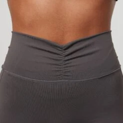 Vanquish Enhance Graphite Grey Ruched Flared Leggings -Vanquish Fitness VQFit E commerceFeb24100159