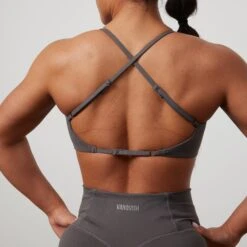 Vanquish Enhance Graphite Grey Backless Bra -Vanquish Fitness VQFit E commerceFeb24100186
