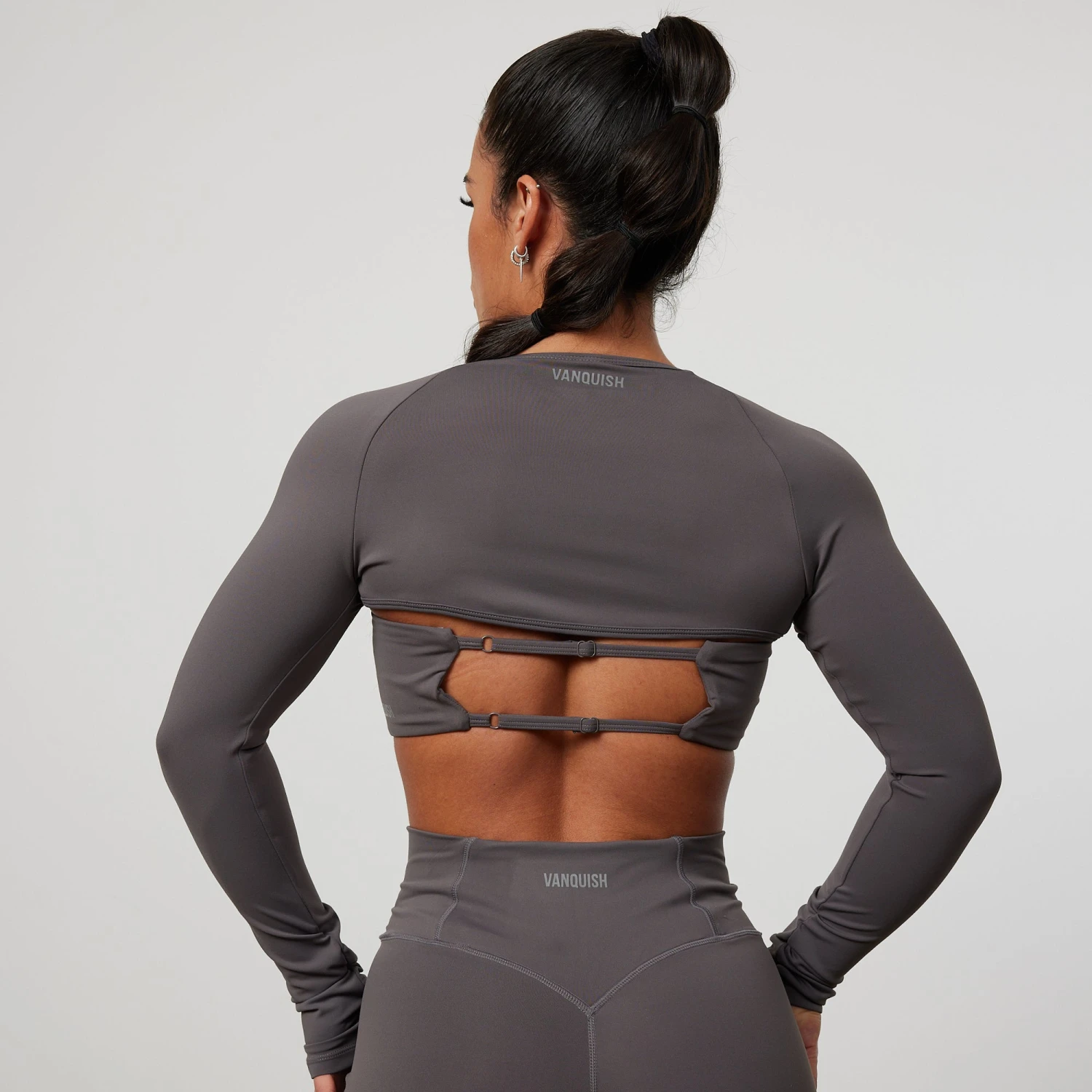 Vanquish Enhance Graphite Grey Long Sleeve Shrug 5 Vanquish Enhance Graphite Grey Long Sleeve Shrug - Image 3