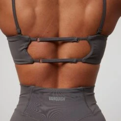 Vanquish Enhance Graphite Grey Bandeau Bra -Vanquish Fitness VQFit E commerceFeb24100322