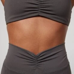 Vanquish Enhance Graphite Grey Ruched Leggings -Vanquish Fitness VQFit E commerceFeb24100337