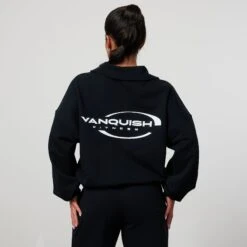 Vanquish Enhance Black Collar Sweatshirt -Vanquish Fitness VQFit E commerceFeb24100740
