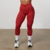 Vanquish Enhance Chilli Red Ruched Leggings -Vanquish Fitness VQFit E commerceFeb24100822