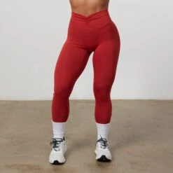 Vanquish Enhance Chilli Red Ruched Leggings