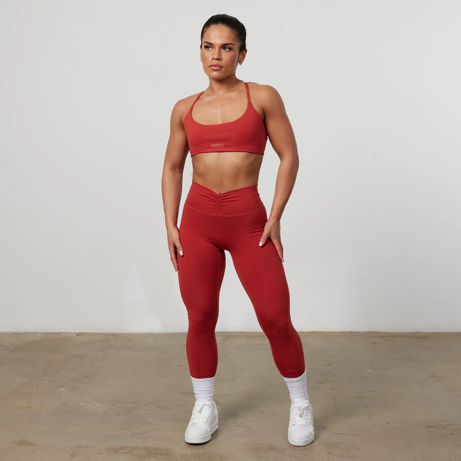 Vanquish Enhance Chilli Red Ruched Leggings 4 Vanquish Enhance Chilli Red Ruched Leggings - Image 2