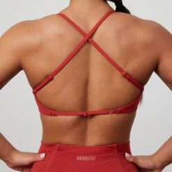 Vanquish Enhance Chilli Red Backless Bra -Vanquish Fitness VQFit E commerceFeb24101004