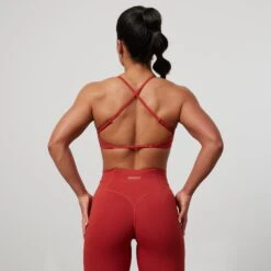 Vanquish Enhance Chilli Red Backless Bra -Vanquish Fitness VQFit E commerceFeb24101025