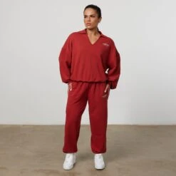 Vanquish Enhance Chilli Red Collar Sweatshirt -Vanquish Fitness VQFit E commerceFeb24101054