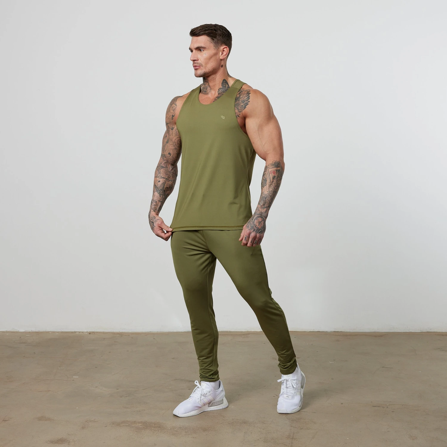 Vanquish Essential Olive Green Performance Tank Top 7 Vanquish Essential Olive Green Performance Tank Top - Image 5