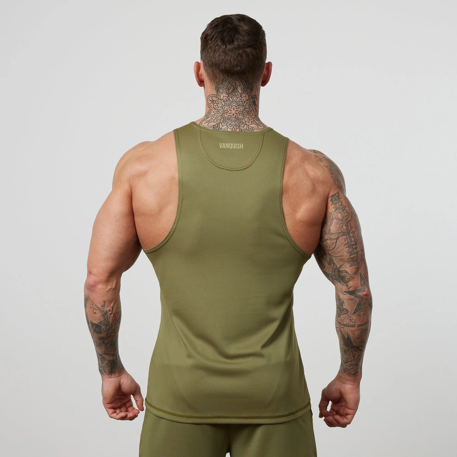 Vanquish Essential Olive Green Performance Tank Top 4 Vanquish Essential Olive Green Performance Tank Top - Image 2