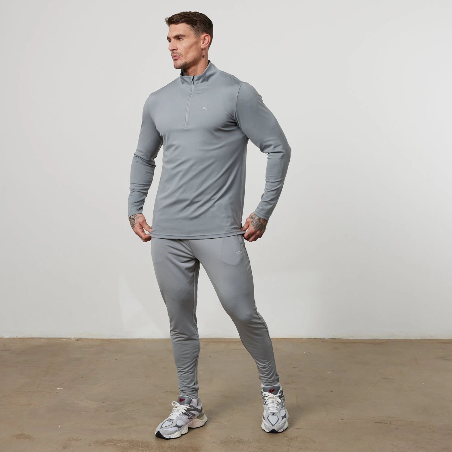 Vanquish Essential Steel Grey Performance 1/4 Zip Top 8 Vanquish Essential Steel Grey Performance 1/4 Zip Top - Image 6