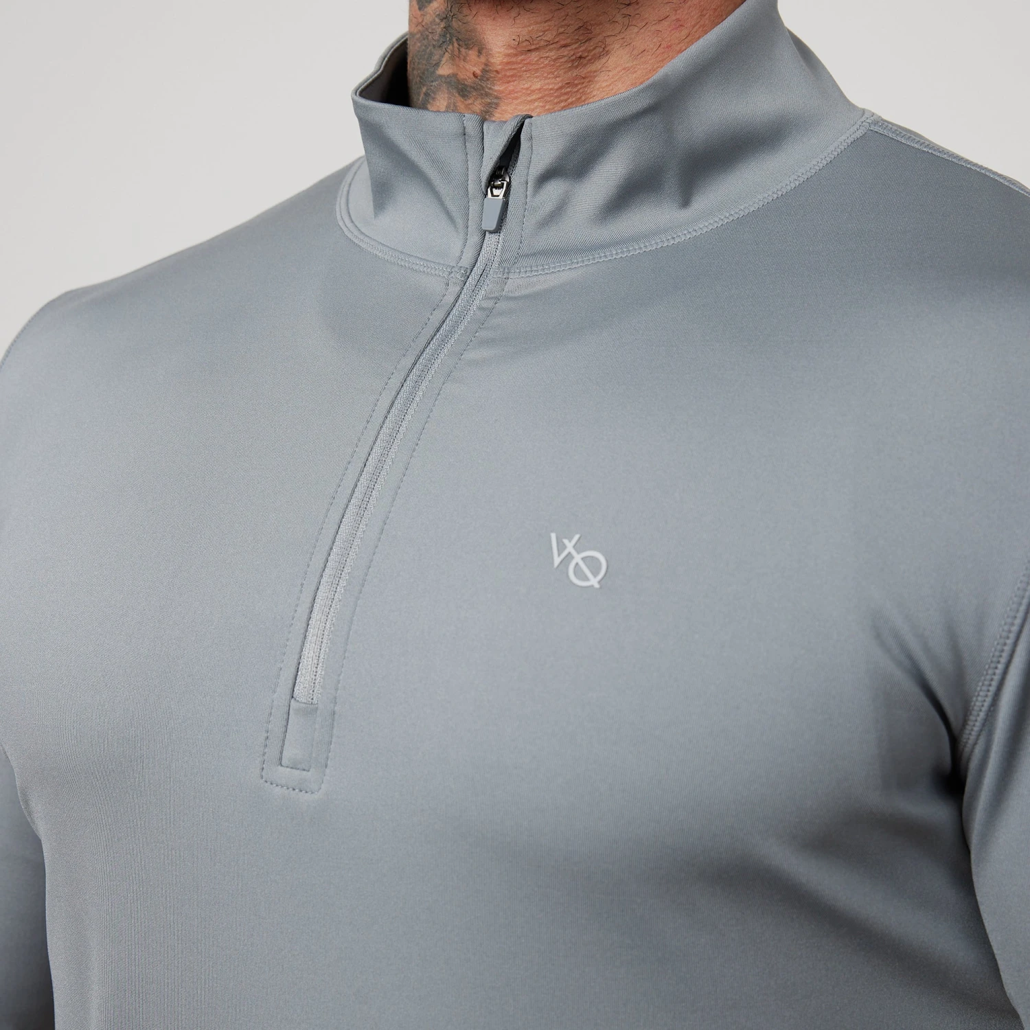 Vanquish Essential Steel Grey Performance 1/4 Zip Top 7 Vanquish Essential Steel Grey Performance 1/4 Zip Top - Image 5