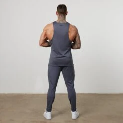 Vanquish Essential Denim Blue Performance Tank Top -Vanquish Fitness VQFit E commerceFeb2499362