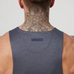 Vanquish Essential Denim Blue Performance Tank Top -Vanquish Fitness VQFit E commerceFeb2499375