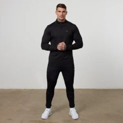 Vanquish Essential Black Performance 1/4 Zip Top -Vanquish Fitness VQFit E commerceFeb2499545