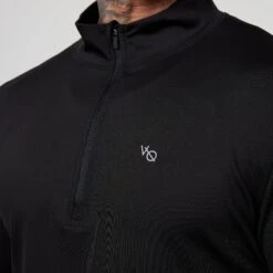 Vanquish Essential Black Performance 1/4 Zip Top -Vanquish Fitness VQFit E commerceFeb2499581