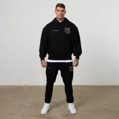 Vanquish TSP Black VQ Interlock Oversized Pullover Hoodie -Vanquish Fitness VQFit E commerceFeb2499756