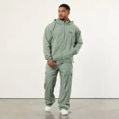 Vanquish Utility Frost Green Oversized Track Jacket -Vanquish Fitness VQFit MensSSE commerce5497